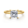 Cari - 18K Yellow Gold Princess Cut Diamond Engagement Ring - 0.06 ct