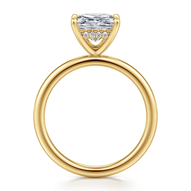 Cari - 18K Yellow Gold Princess Cut Diamond Engagement Ring - 0.06 ct - Shot 2