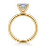 Cari - 18K Yellow Gold Princess Cut Diamond Engagement Ring - 0.06 ct