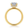 Rainah - 18K Yellow Gold Princess Diamond Engagement Ring - 0.12 ct