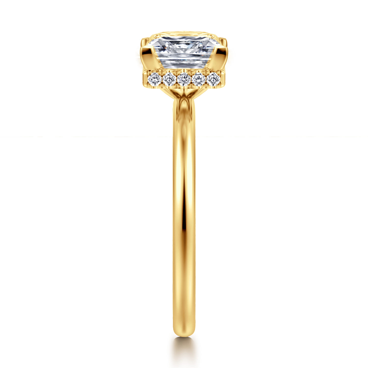 Rainah - 18K Yellow Gold Princess Diamond Engagement Ring - 0.12 ct - Shot 4