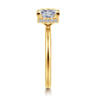Rainah - 18K Yellow Gold Princess Diamond Engagement Ring - 0.12 ct