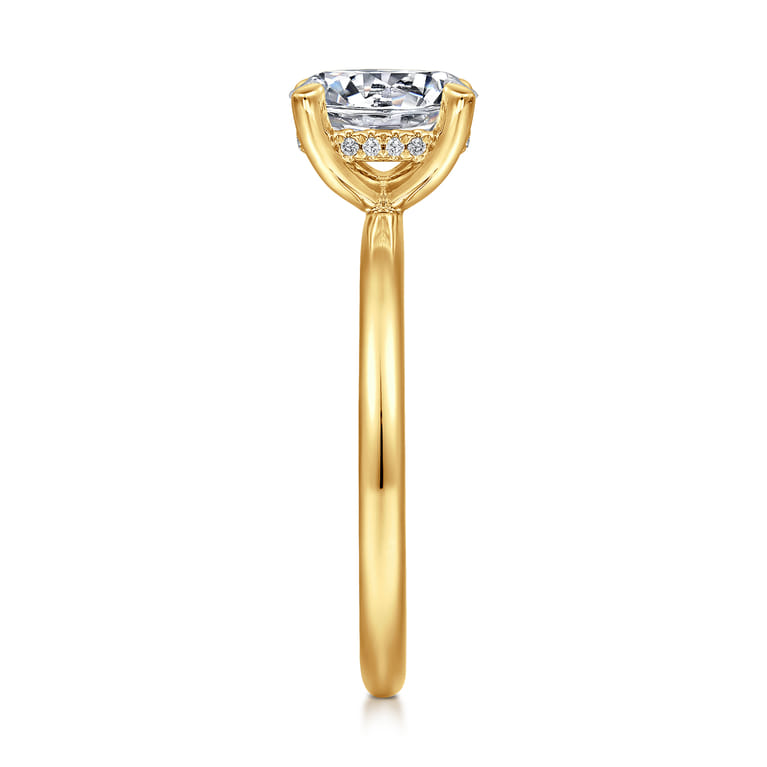 Cari - 18K Yellow Gold Round Diamond Engagement Ring - 0.06 ct - Shot 4