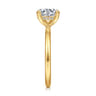 Cari - 18K Yellow Gold Round Diamond Engagement Ring - 0.06 ct