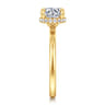 Rainah - 18K Yellow Gold Round Diamond Engagement Ring - 0.11 ct