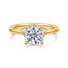 Azucena - 18K Yellow Gold Round Solitaire Diamond Engagement Ring - 0.06 ct