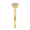 Azucena - 18K Yellow Gold Round Solitaire Diamond Engagement Ring - 0.06 ct