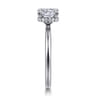 Rainah - Platinum Cushion Cut Diamond Engagement Ring - 0.08 ct