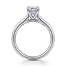 Azucena - Platinum Emerald Cut Solitaire Diamond Engagement Ring - 0.05 ct
