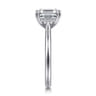 Azucena - Platinum Emerald Cut Solitaire Diamond Engagement Ring - 0.06 ct