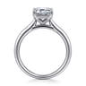 Azucena - Platinum Emerald Cut Solitaire Diamond Engagement Ring - 0.08 ct