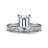 Azucena - Platinum Emerald Cut Solitaire Diamond Engagement Ring - 0.08 ct