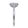 Azucena - Platinum Emerald Cut Solitaire Diamond Engagement Ring - 0.08 ct