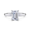 Lark - Platinum Emerald Cut Solitaire Engagement Ring
