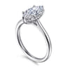Azucena - Platinum Marquise Shape Solitaire Diamond Engagement Ring - 0.06 ct