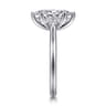 Azucena - Platinum Marquise Shape Solitaire Diamond Engagement Ring - 0.06 ct