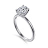 Cari - Platinum Oval Diamond Engagement Ring - 0.04 ct