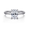 Cari - Platinum Oval Diamond Engagement Ring - 0.05 ct