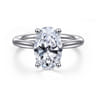 Azucena - Platinum Oval Solitaire Diamond Engagement Ring - 0.08 ct