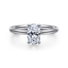 Azucena - Platinum Oval Solitaire Diamond Engagement Ring - 0.05 ct