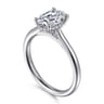 Azucena - Platinum Oval Solitaire Diamond Engagement Ring - 0.05 ct