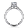 Azucena - Platinum Oval Solitaire Diamond Engagement Ring - 0.06 ct