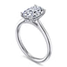 Azucena - Platinum Oval Solitaire Diamond Engagement Ring - 0.06 ct