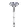 Azucena - Platinum Oval Solitaire Diamond Engagement Ring - 0.06 ct