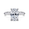 Lark - Platinum Oval Solitaire Engagement Ring