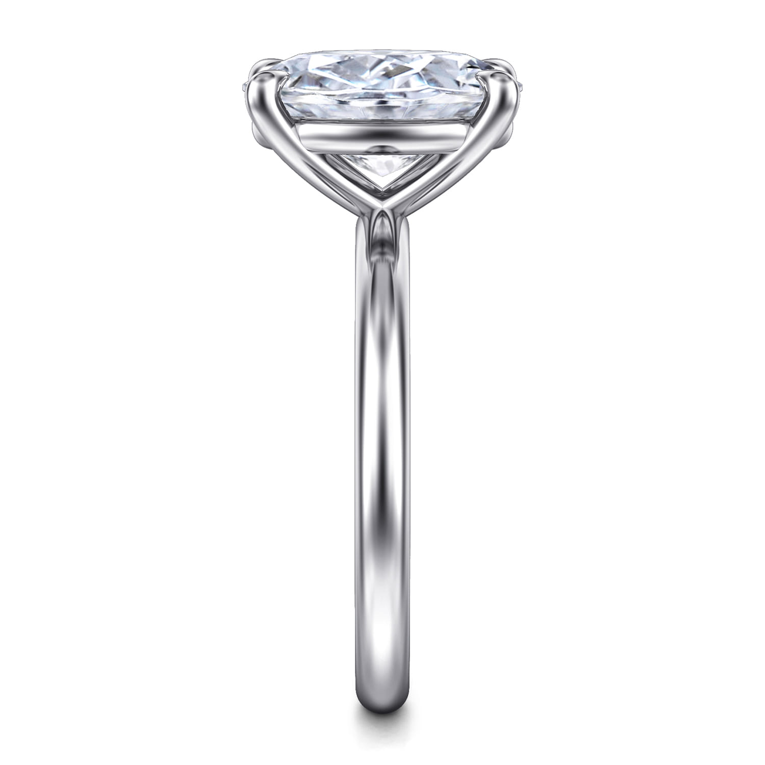 Lark - Platinum Oval Solitaire Engagement Ring - Shot 5