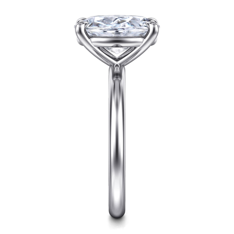 Lark - Platinum Oval Solitaire Engagement Ring - Shot 5