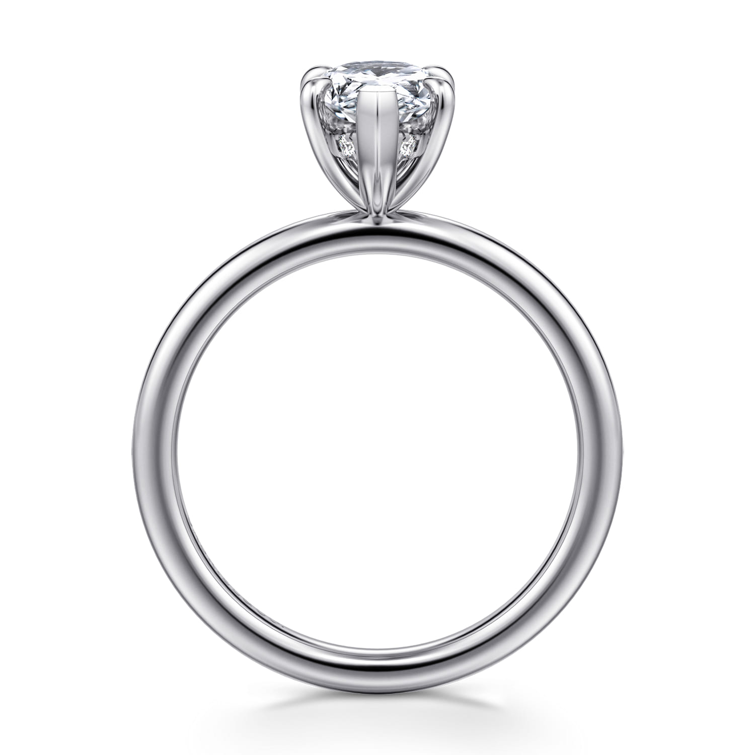Cari - Platinum Pear Shape Diamond Engagement Ring - 0.06 ct - Shot 2