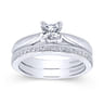 Polly - Platinum Princess Cut Diamond Engagement Ring - 0.01 ct