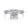 Elia - Platinum Solitaire Round Diamond Engagement Ring - 0.06 ct