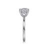 Elia - Platinum Solitaire Round Diamond Engagement Ring - 0.06 ct