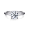 Cari - Platinum Round Diamond Engagement Ring - 0.06 ct