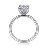 Cari - Platinum Round Diamond Engagement Ring - 0.06 ct
