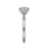 Cari - Platinum Round Diamond Engagement Ring - 0.06 ct