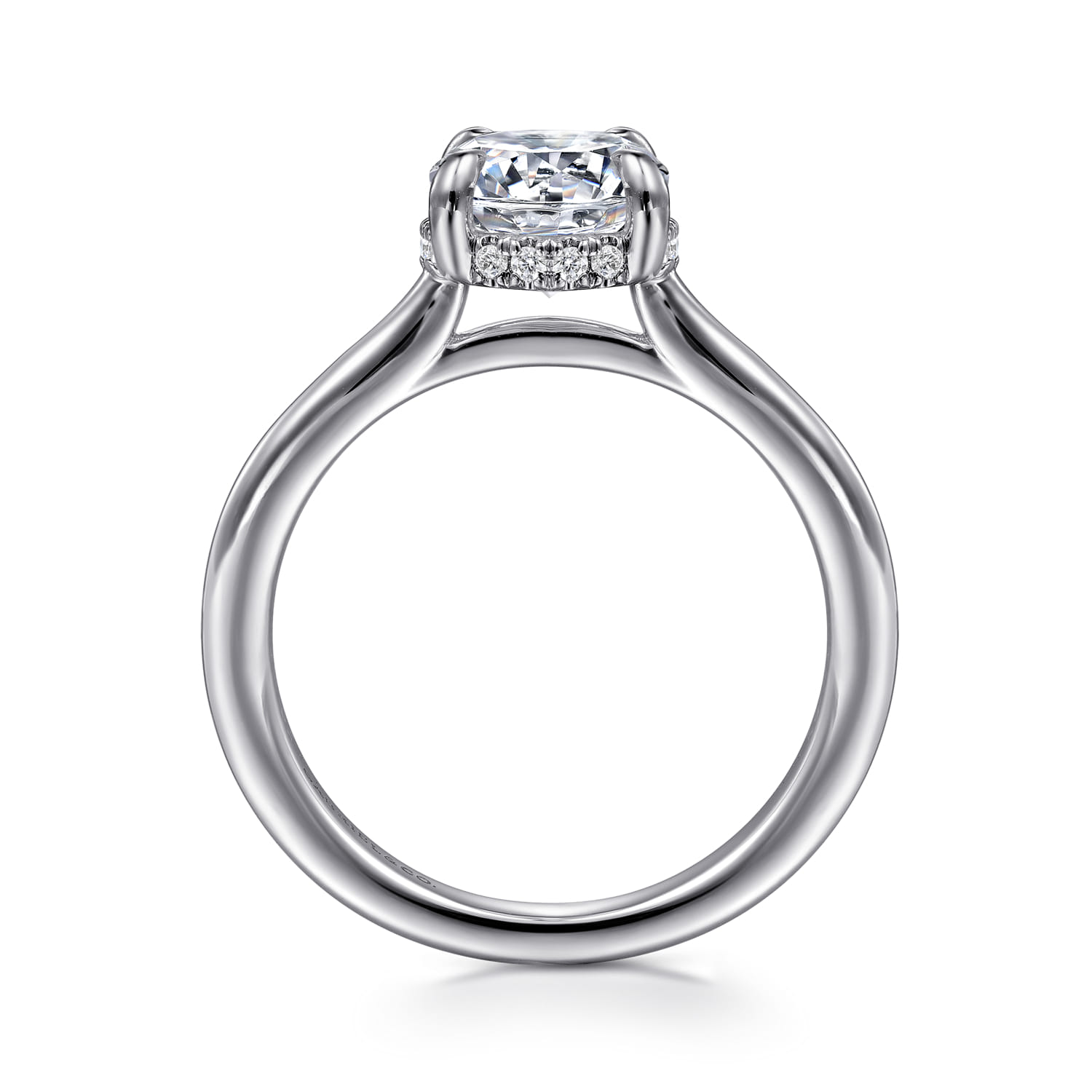 Aldon - Platinum Round Diamond Engagement Ring - 0.08 ct - Shot 2