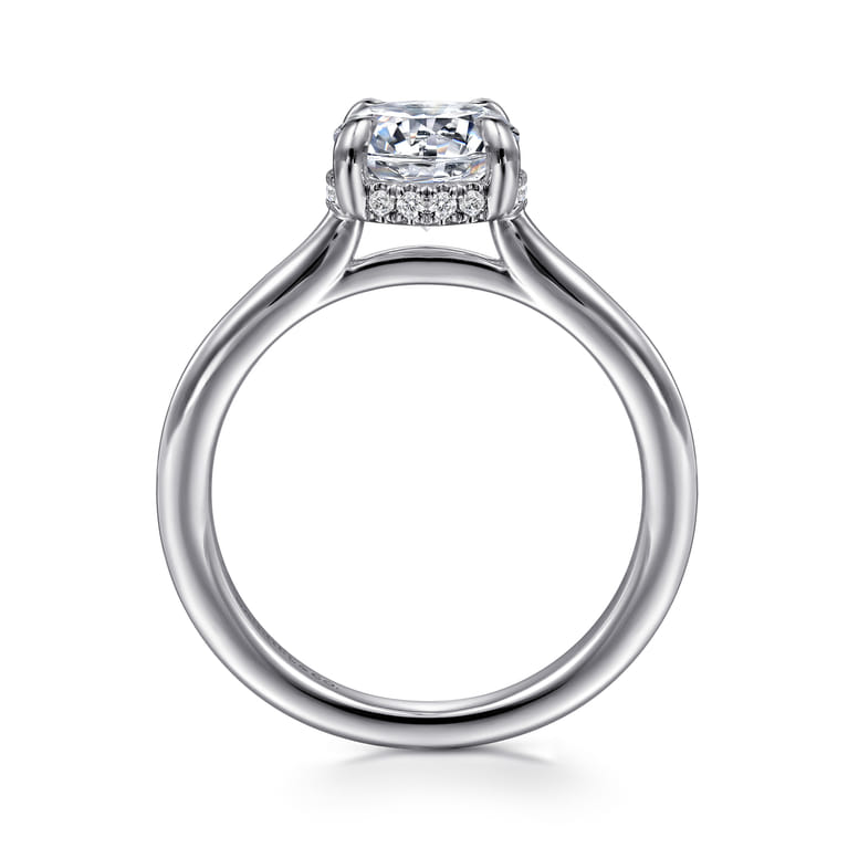 Aldon - Platinum Round Diamond Engagement Ring - 0.08 ct - Shot 2