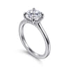 Aldon - Platinum Round Diamond Engagement Ring - 0.08 ct