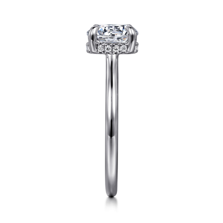Aldon - Platinum Round Diamond Engagement Ring - 0.08 ct - Shot 5