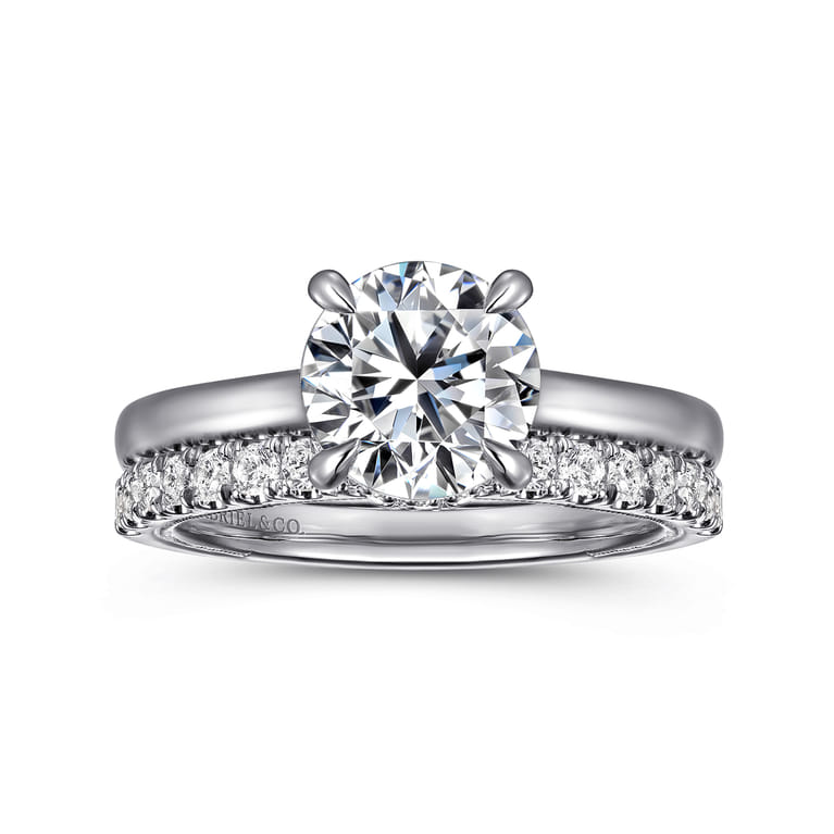 Sandi - Platinum Round Diamond Engagement Ring - 0.1 ct - Shot 4