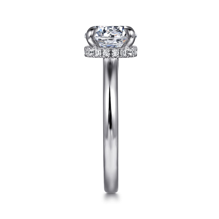 Sandi - Platinum Round Diamond Engagement Ring - 0.1 ct - Shot 5
