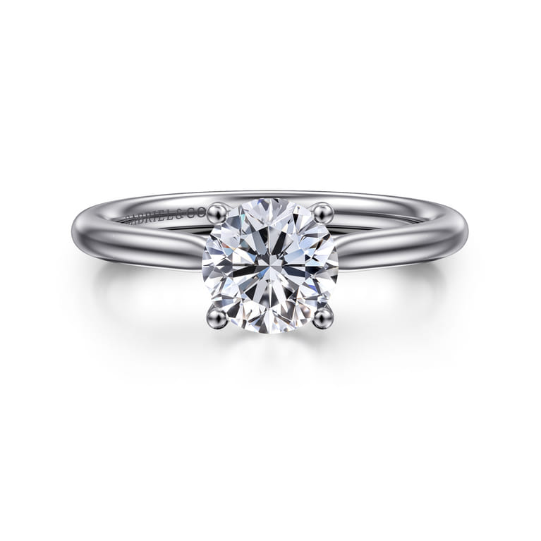 Azucena - Platinum Round Solitaire Diamond Engagement Ring - 0.05 ct - Shot 1