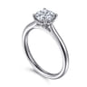 Azucena - Platinum Round Solitaire Diamond Engagement Ring - 0.05 ct