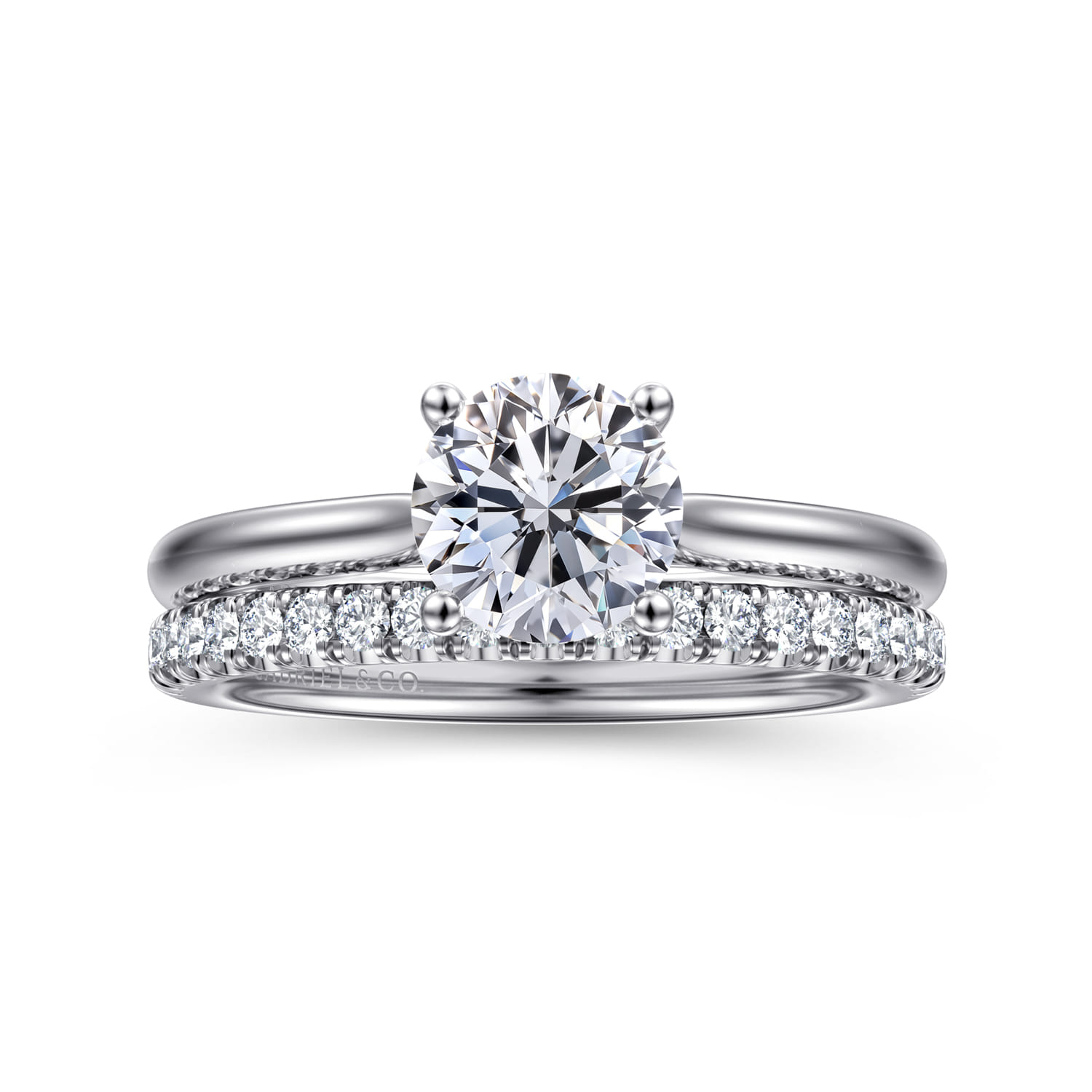 Azucena - Platinum Round Solitaire Diamond Engagement Ring - 0.05 ct - Shot 4