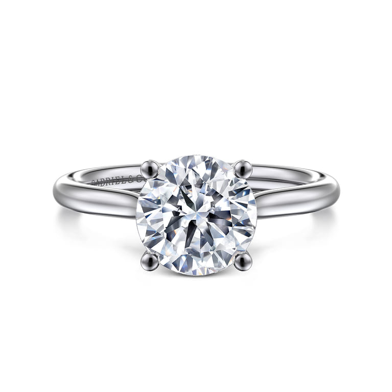 Azucena - Platinum Round Solitaire Diamond Engagement Ring - 0.06 ct - Shot 1