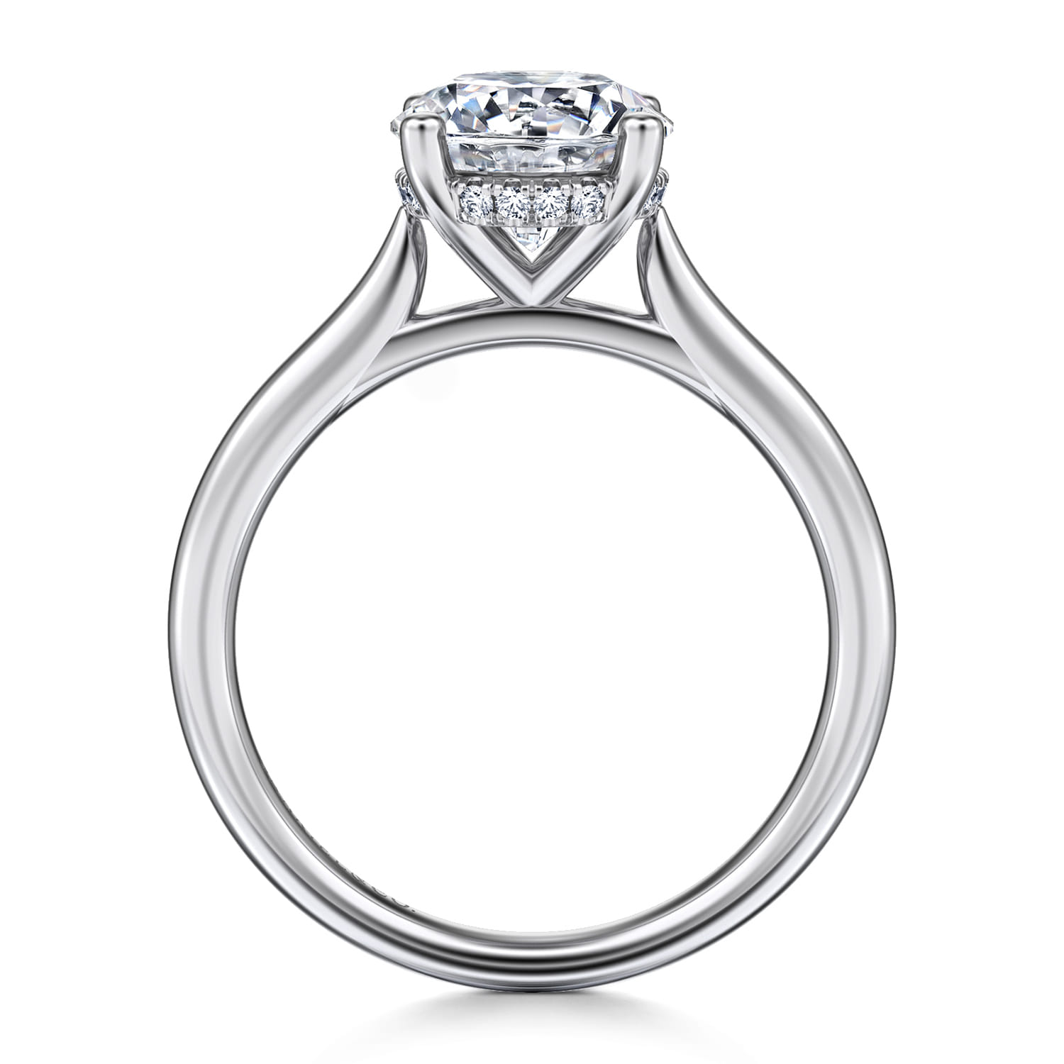 Azucena - Platinum Round Solitaire Diamond Engagement Ring - 0.06 ct - Shot 2