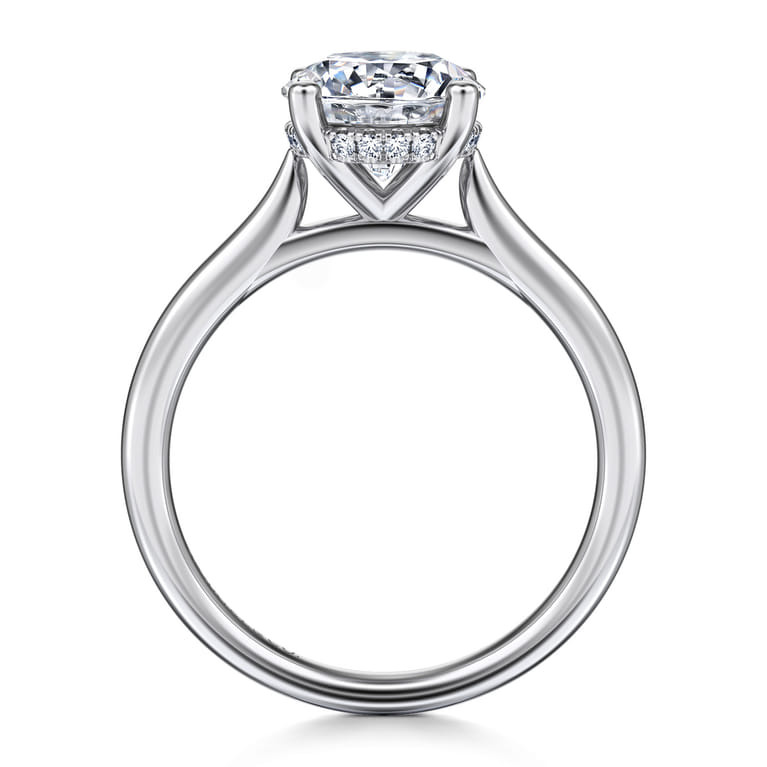 Azucena - Platinum Round Solitaire Diamond Engagement Ring - 0.06 ct - Shot 2